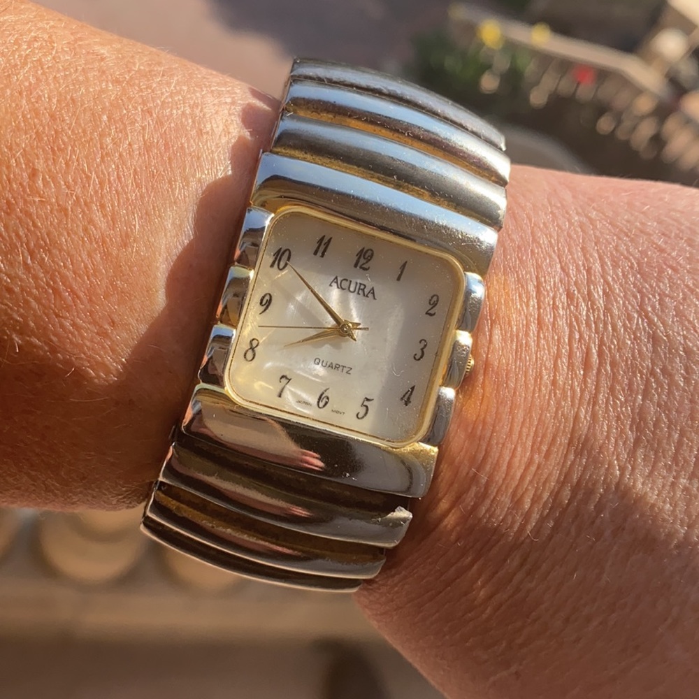 Watch Vintage Jewelry Acura Quartz Stretchy Bracelet